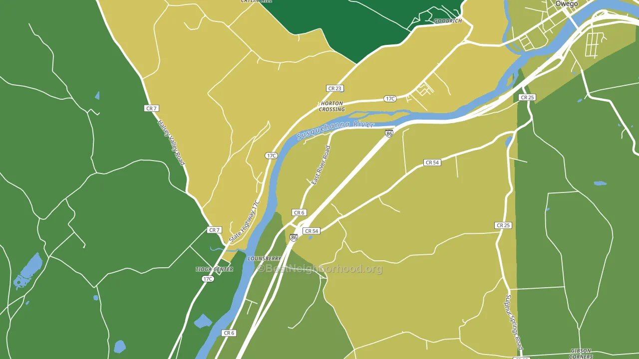 Lounsberry, NY block-group voter-turnout map
