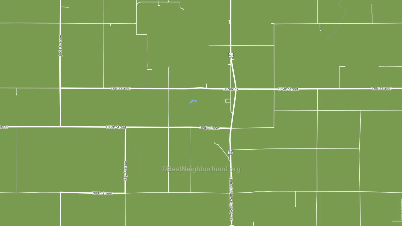 Lourdes, IA block-group voter-turnout map