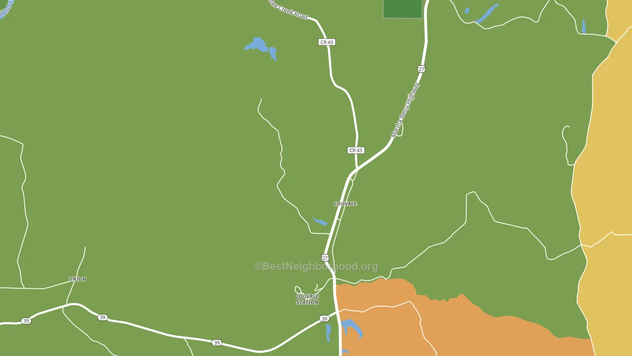 Louvale, GA block-group voter-turnout map
