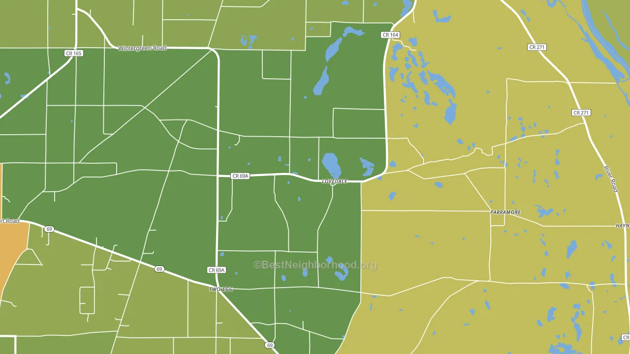 Lovedale, FL block-group voter-turnout map