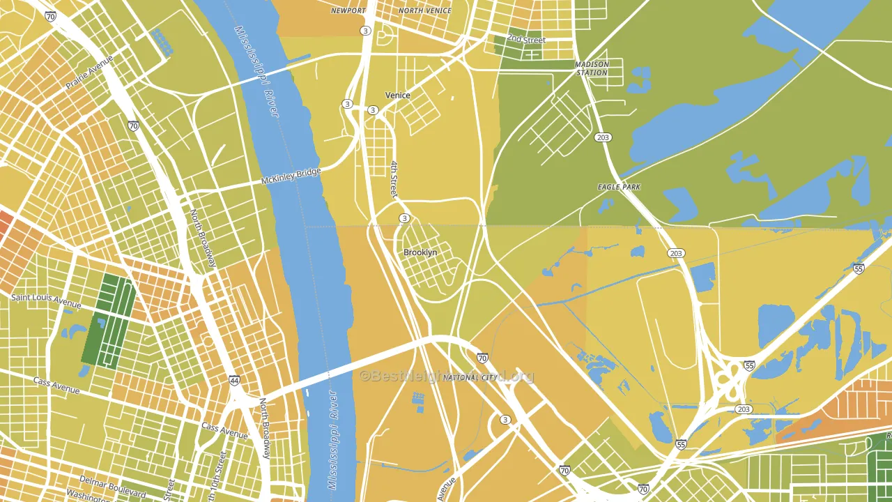 Lovejoy, IL block-group voter-turnout map