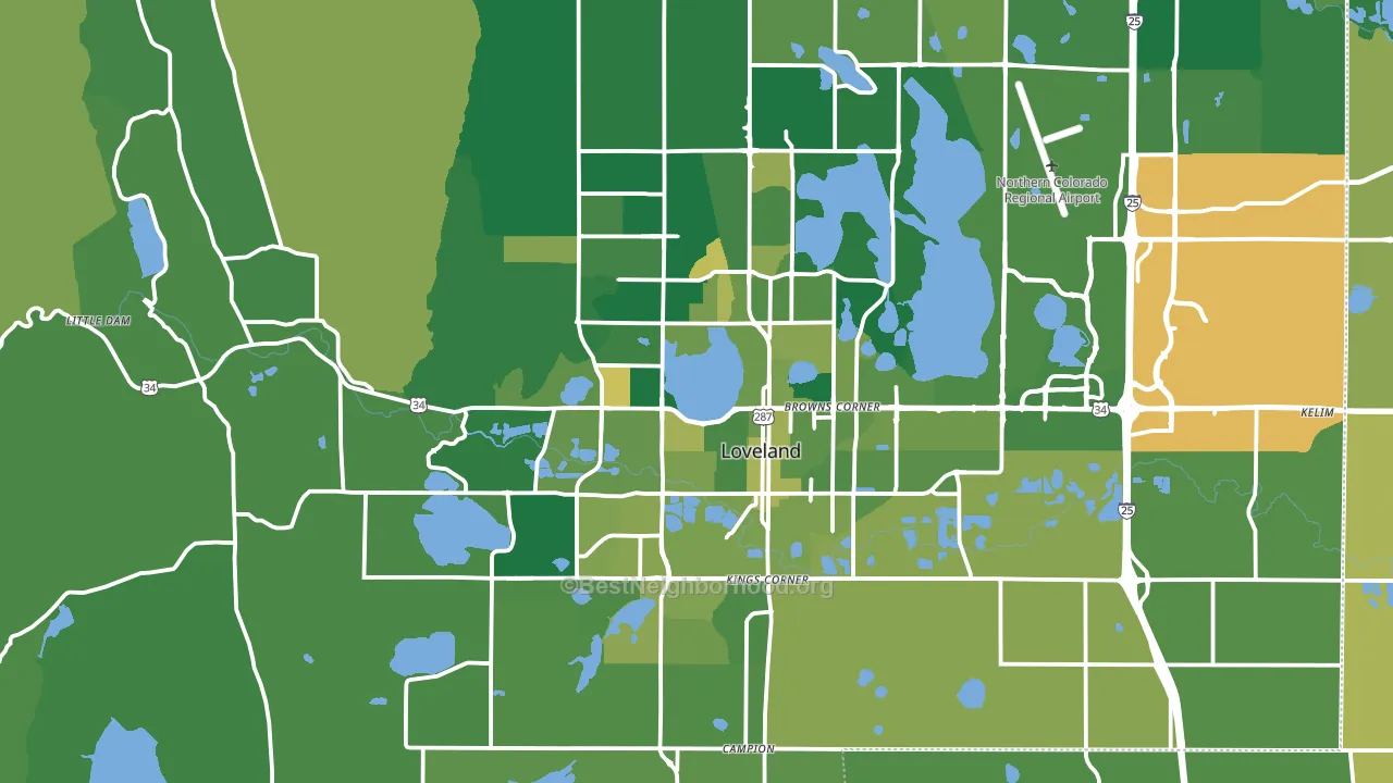 Loveland, CO block-group voter-turnout map