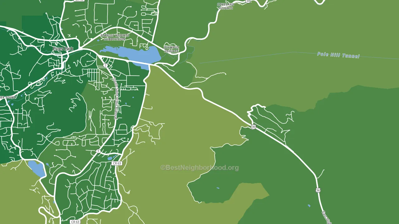 Loveland Heights, CO block-group voter-turnout map