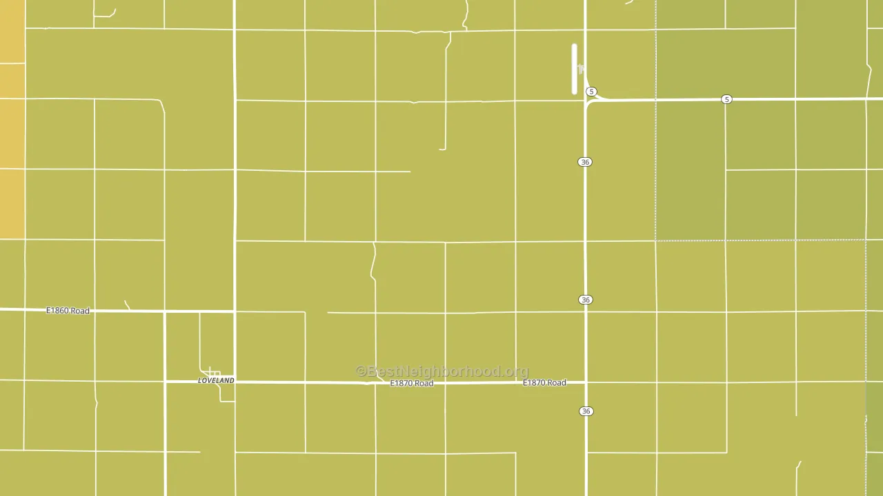 Loveland, OK block-group voter-turnout map