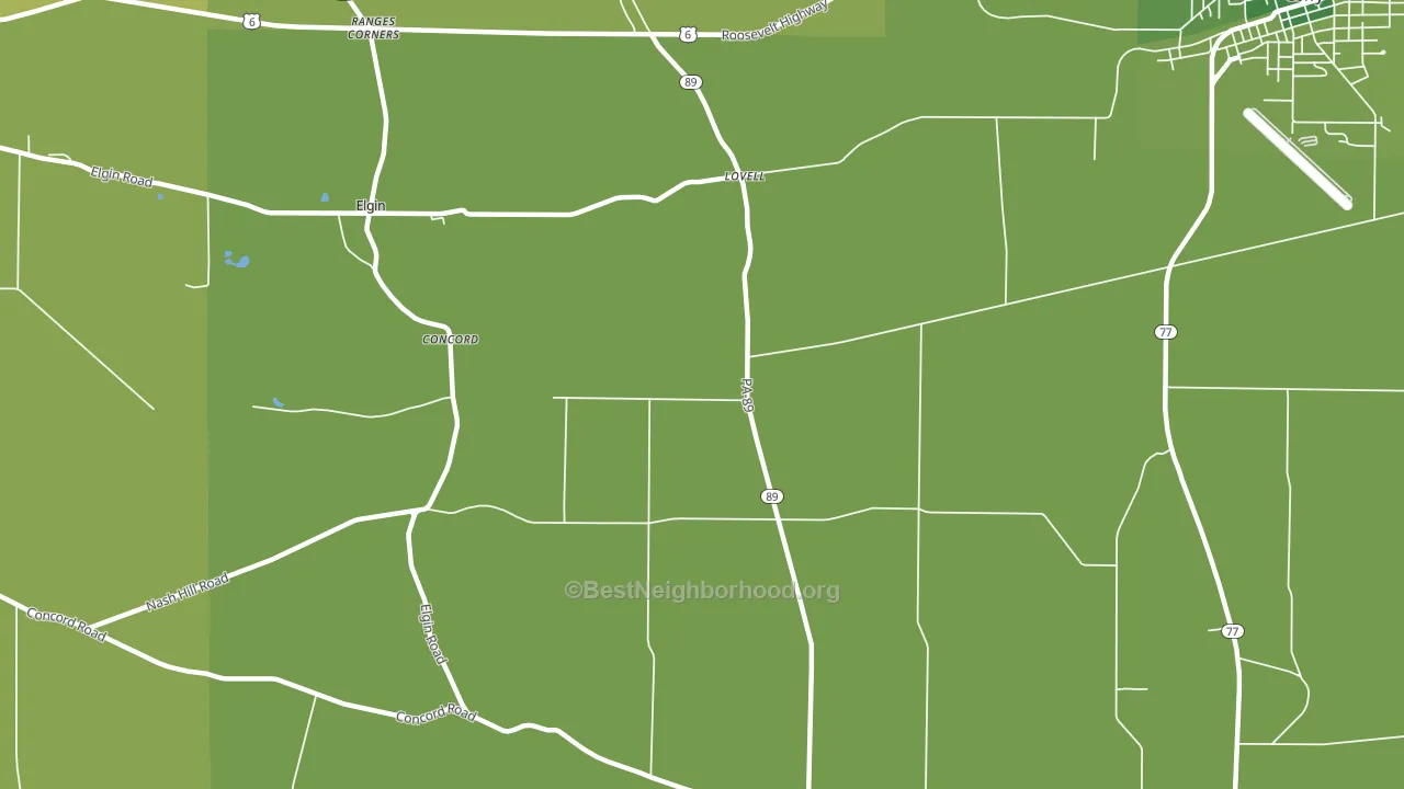 Lovell, PA block-group voter-turnout map