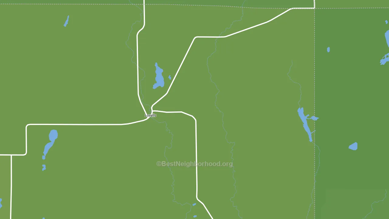 Lovells, MI block-group voter-turnout map