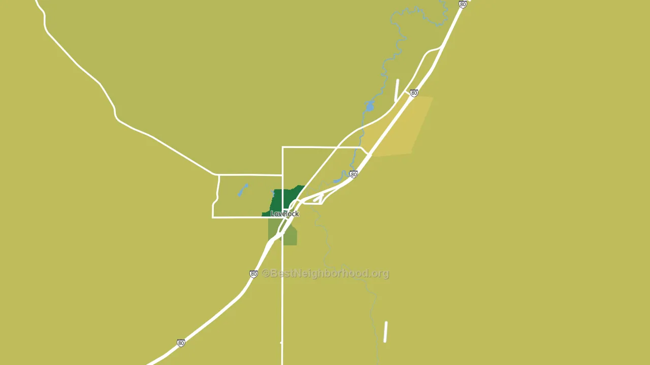 Lovelock, NV block-group voter-turnout map