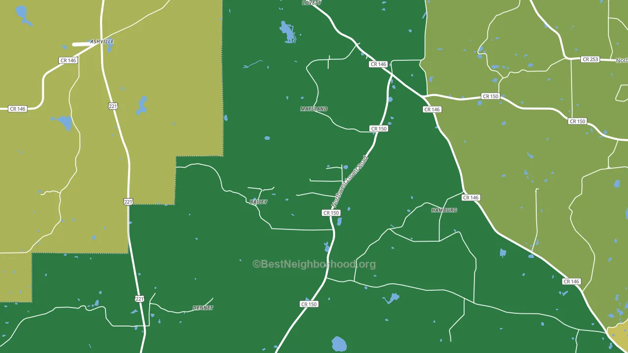 Lovett, FL block-group voter-turnout map