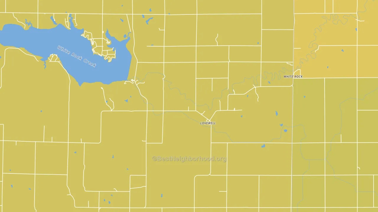 Lovewell, KS block-group voter-turnout map