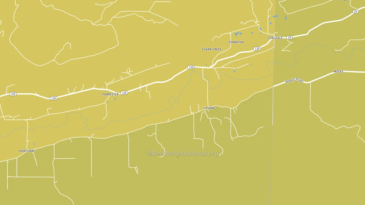 Loving, OK block-group voter-turnout map