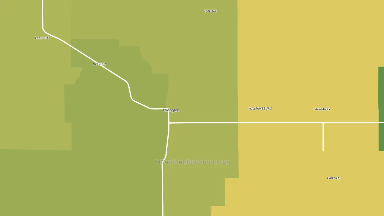 Lovington, IL block-group voter-turnout map