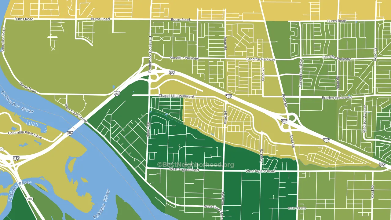 Lovisa Farms, Pasco, WA block-group voter-turnout map