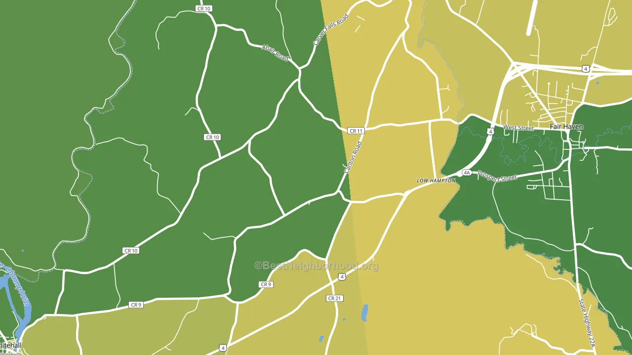 Low Hampton, NY block-group voter-turnout map
