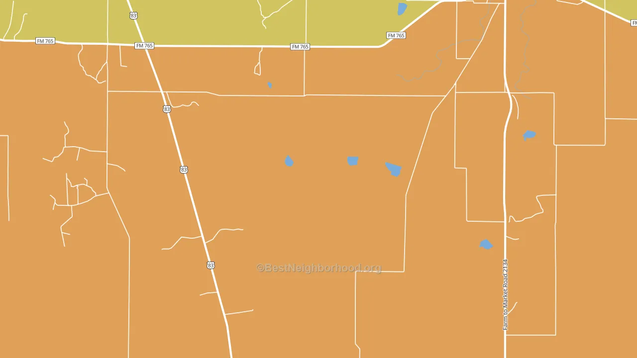 Lowake, TX block-group voter-turnout map