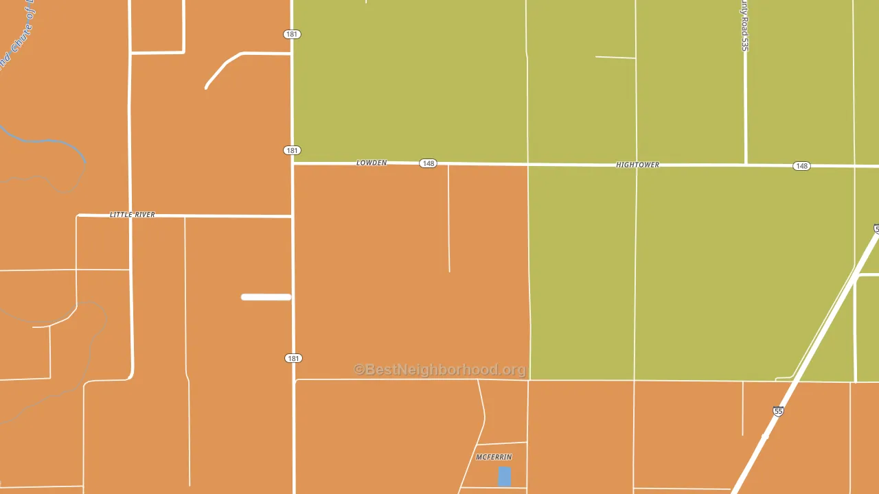 Lowden, AR block-group voter-turnout map