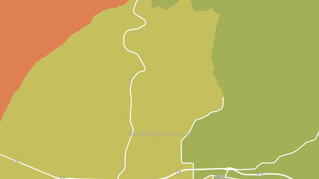 Lowden, WA block-group voter-turnout map