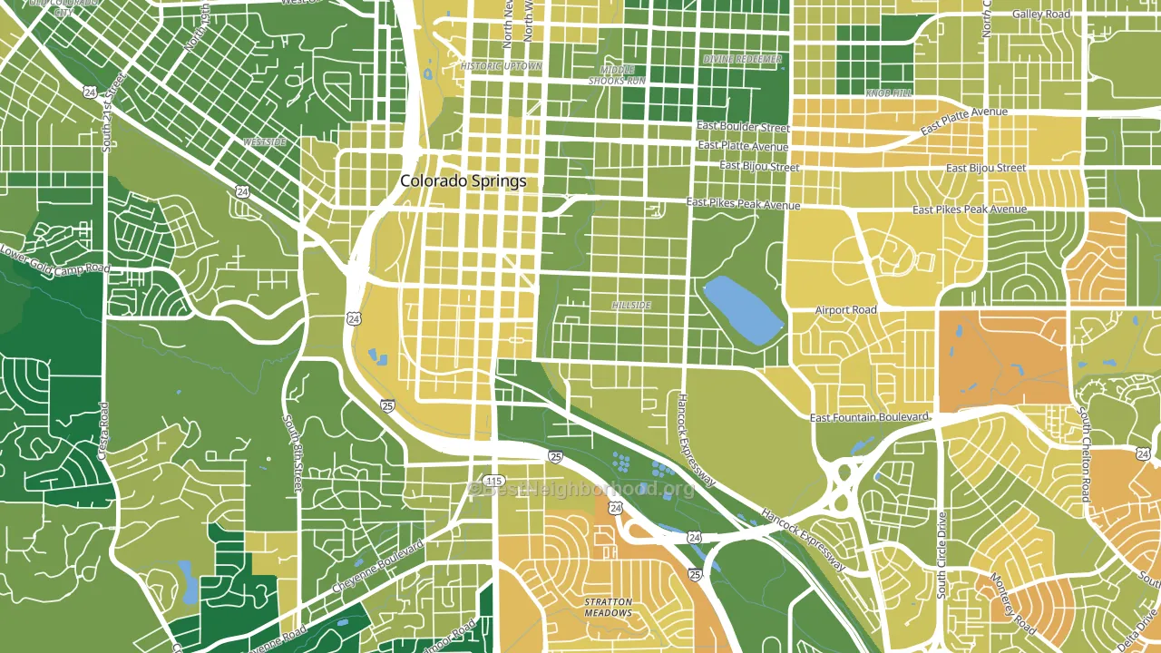 Lowell, Colorado Springs, CO block-group voter-turnout map