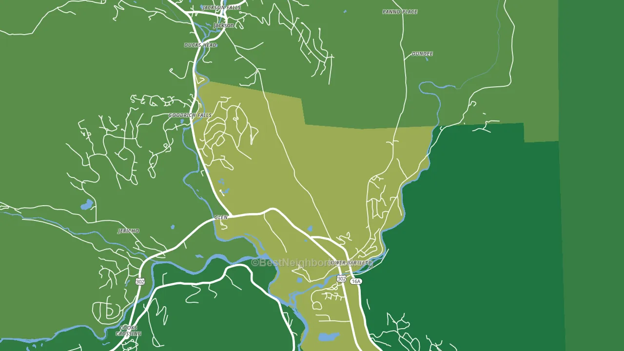 Lower Bartlett, NH block-group voter-turnout map