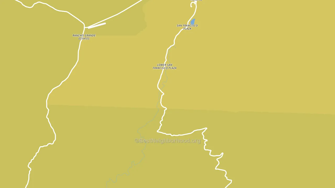 Lower San Francisco Plaza, NM block-group voter-turnout map
