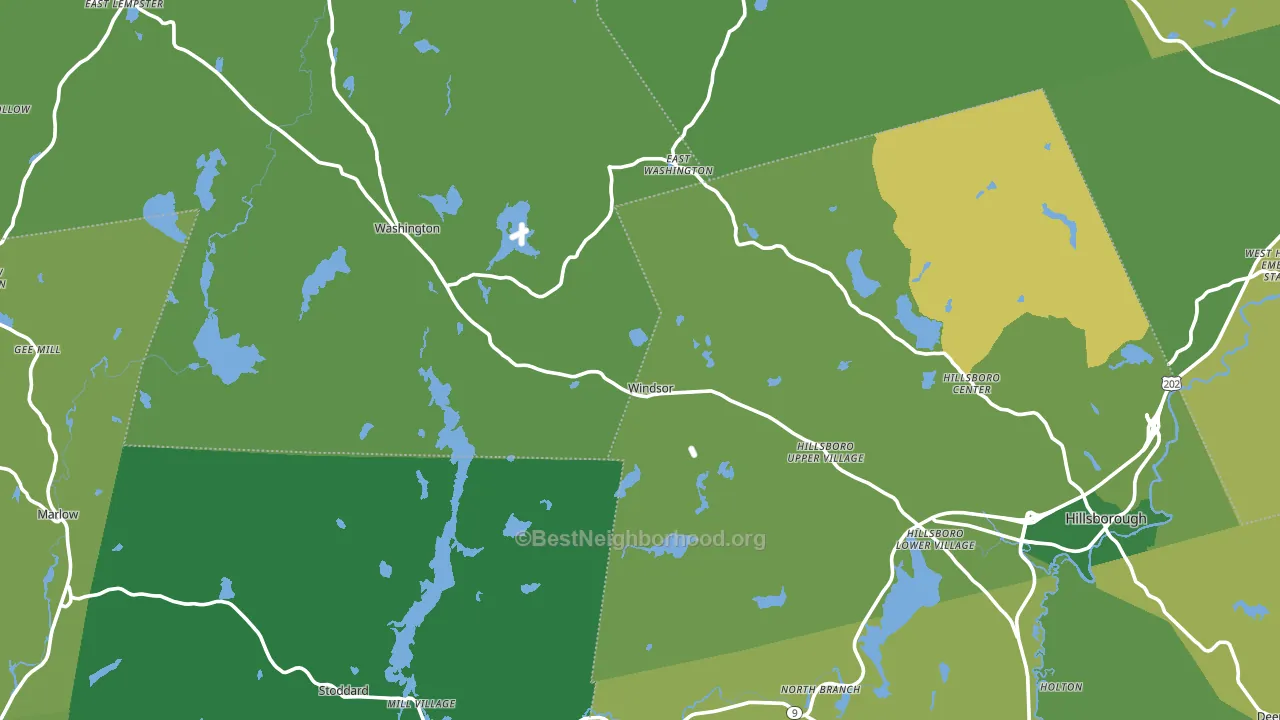 Lower Village, NH block-group voter-turnout map