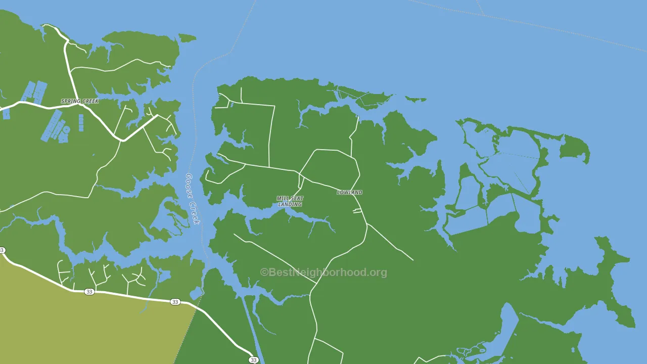 Lowland, NC block-group voter-turnout map