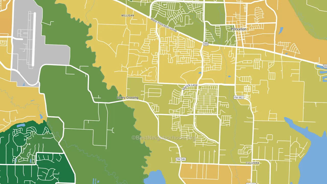 Lowry Crossing, TX block-group voter-turnout map