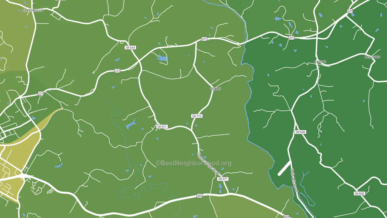Lowry, VA block-group voter-turnout map