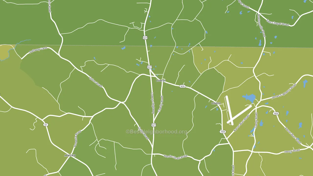Lowrys, SC block-group voter-turnout map