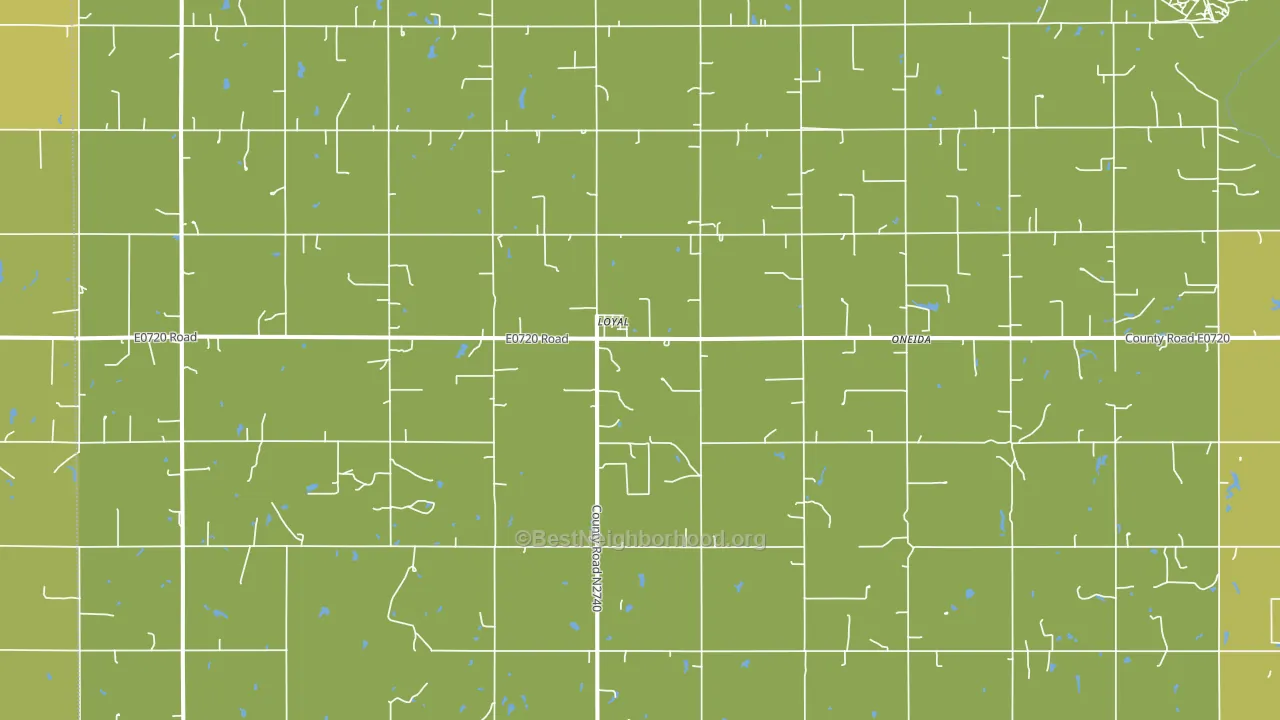 Loyal, OK block-group voter-turnout map