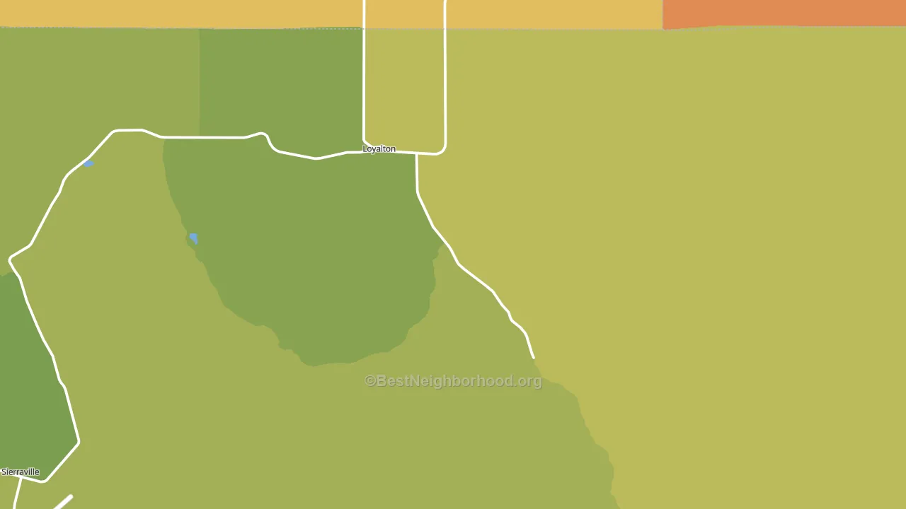 Loyalton, CA block-group voter-turnout map