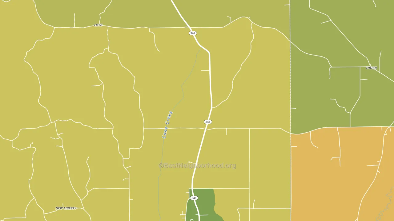 Loyd, MS block-group voter-turnout map
