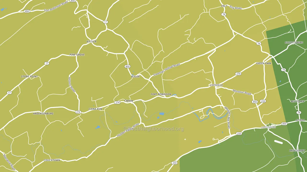 Loysville, PA block-group voter-turnout map