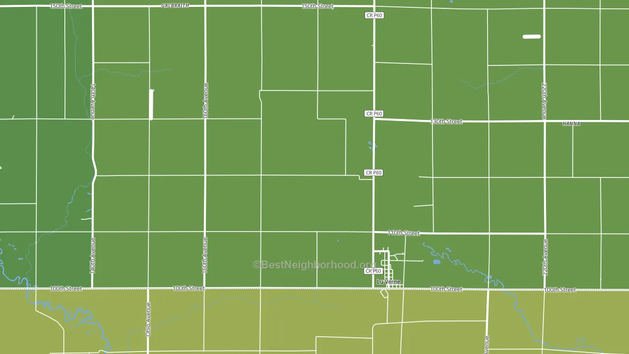 Lu Verne, IA block-group voter-turnout map
