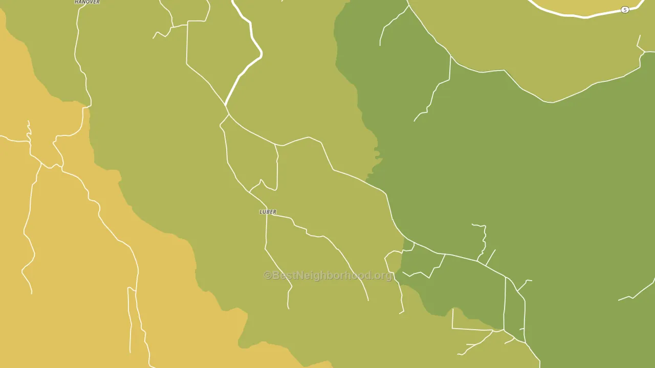 Luber, AR block-group voter-turnout map