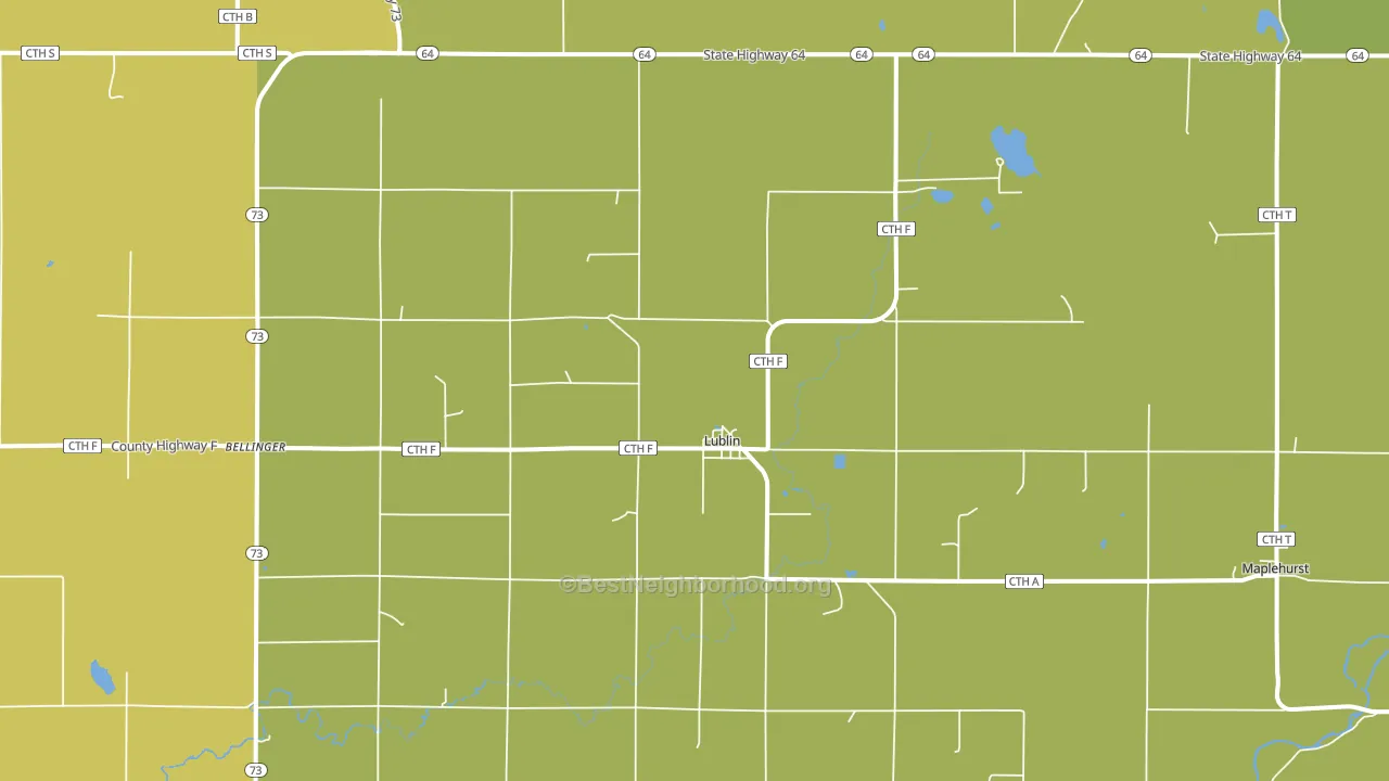 Lublin, WI block-group voter-turnout map