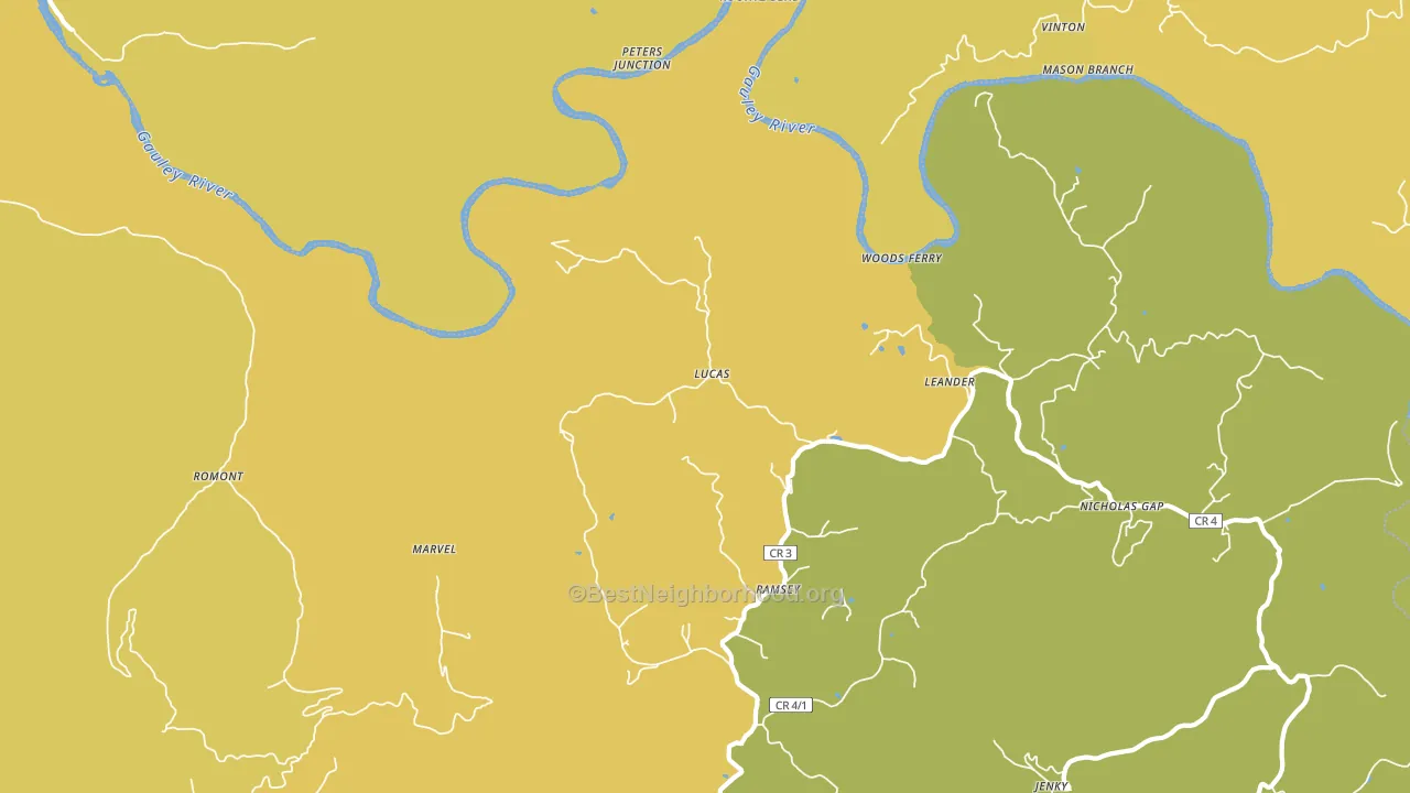 Lucas, WV block-group voter-turnout map