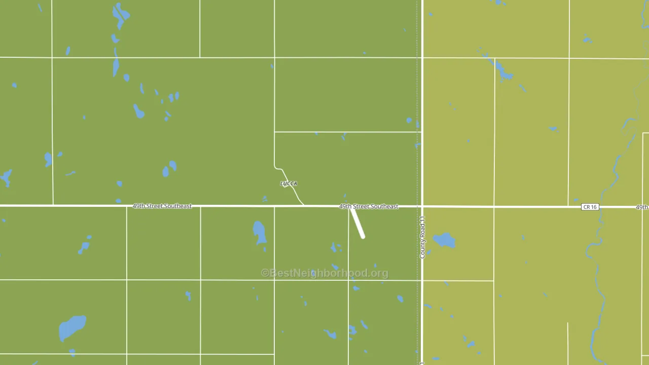 Lucca, ND block-group voter-turnout map