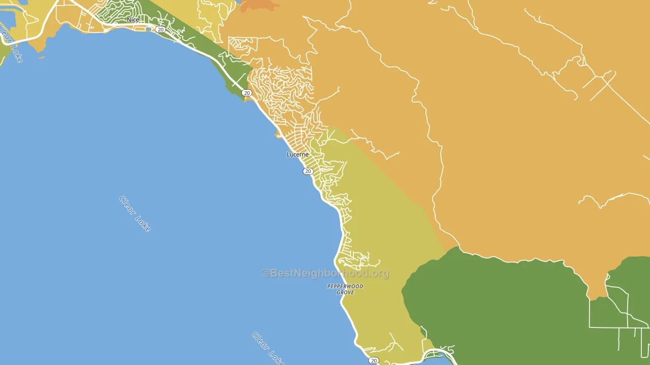 Lucerne, CA block-group voter-turnout map