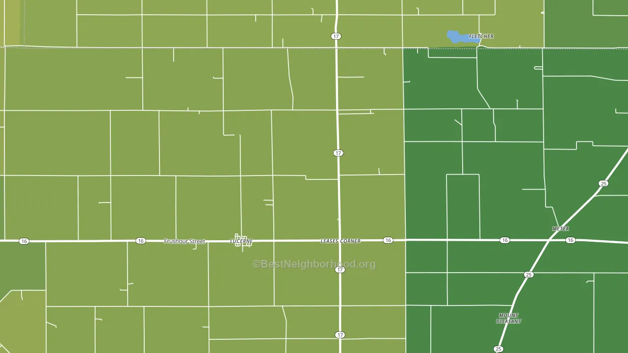 Lucerne, IN block-group voter-turnout map
