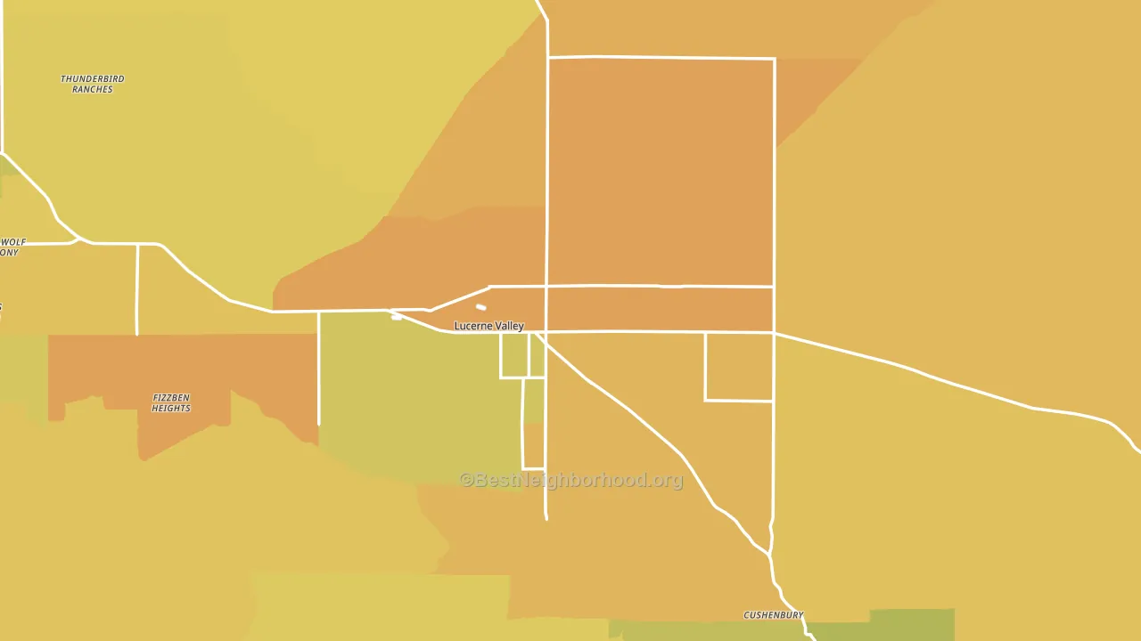 Lucerne Valley, CA block-group voter-turnout map