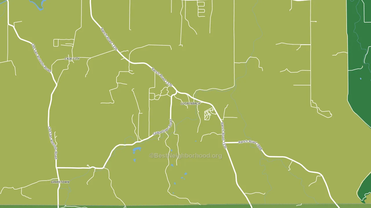 Luckenbach, TX block-group voter-turnout map