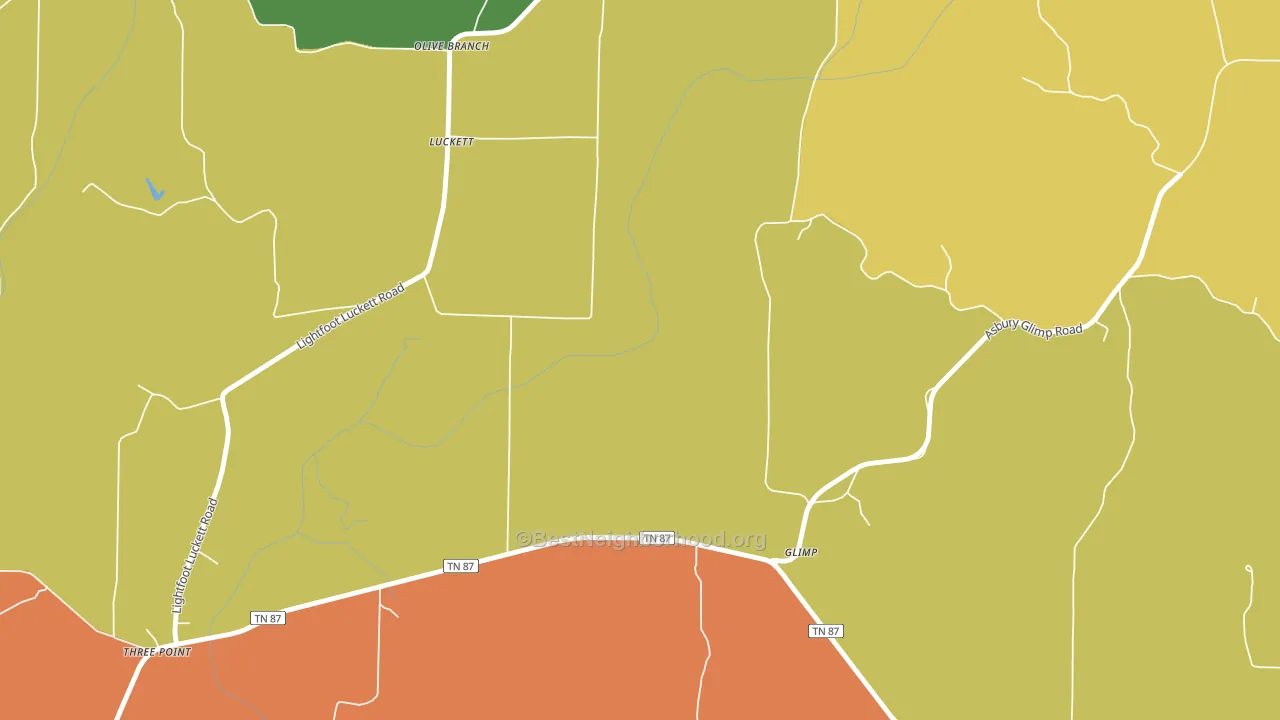 Luckett, TN block-group voter-turnout map
