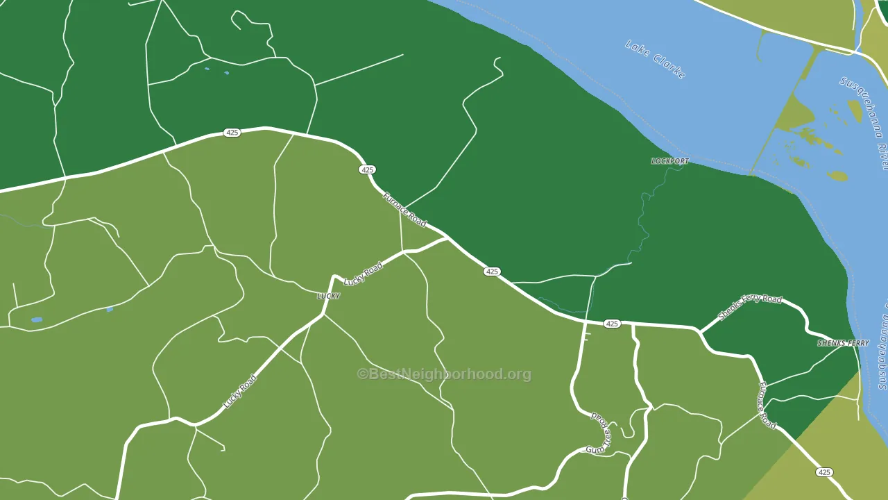 Lucky, PA block-group voter-turnout map