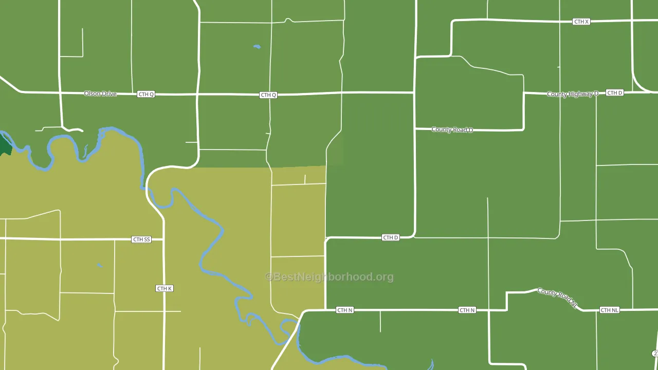 Ludington, WI block-group voter-turnout map