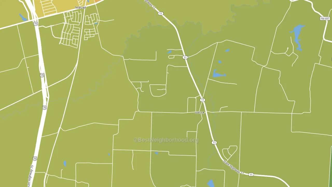 Luella, TX block-group voter-turnout map