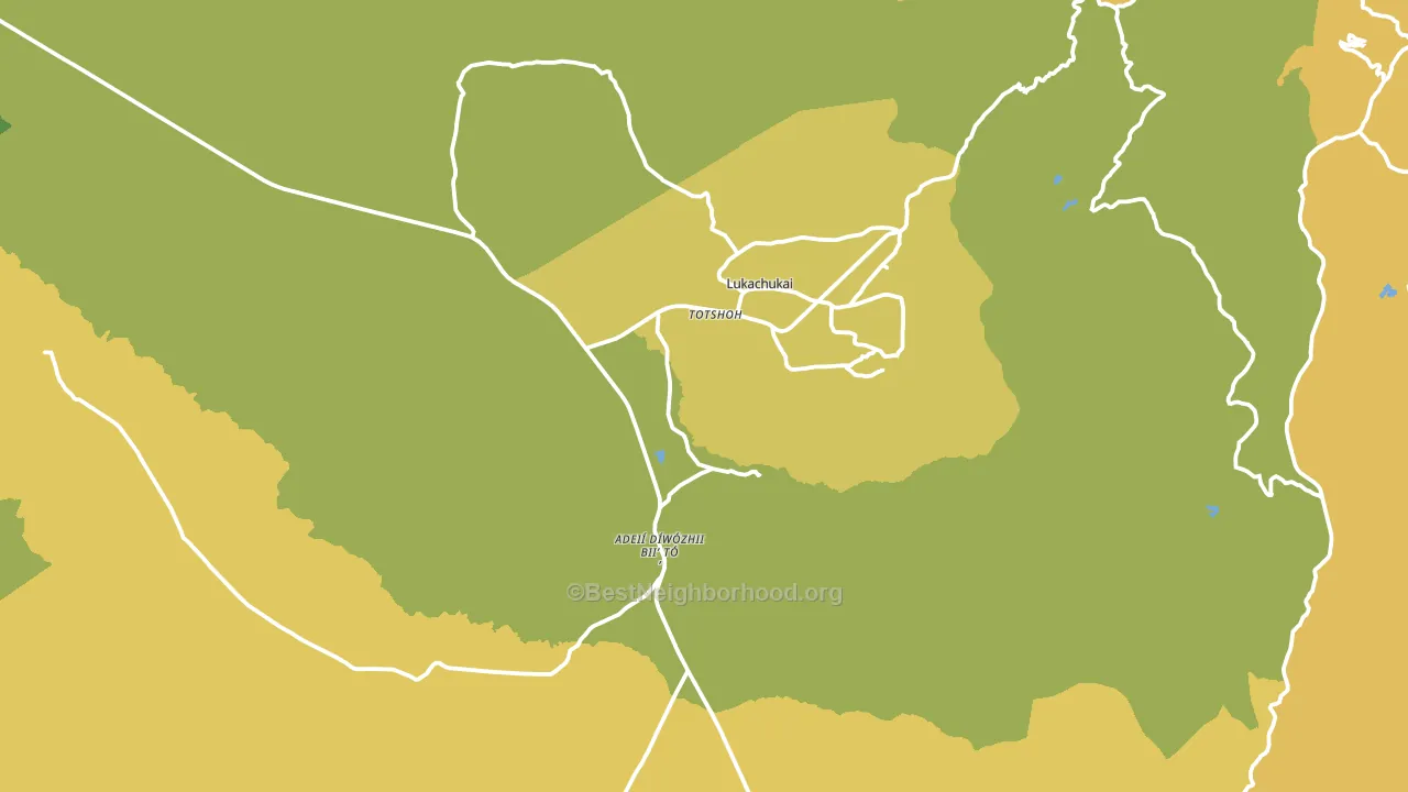 Lukachukai, AZ block-group voter-turnout map