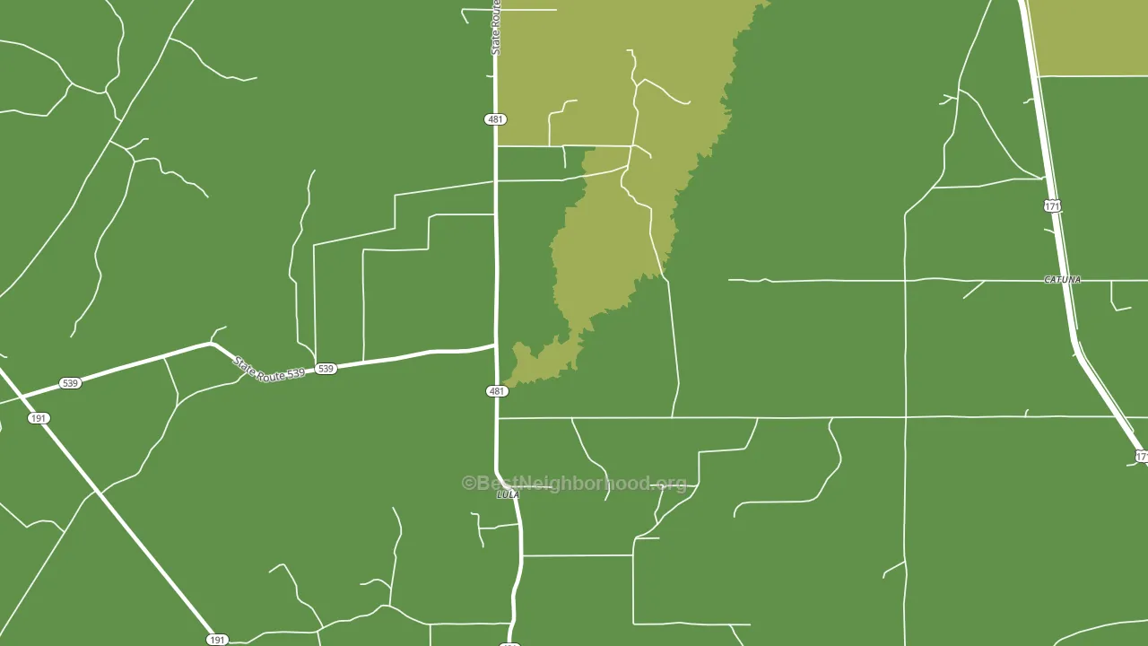 Lula, LA block-group voter-turnout map