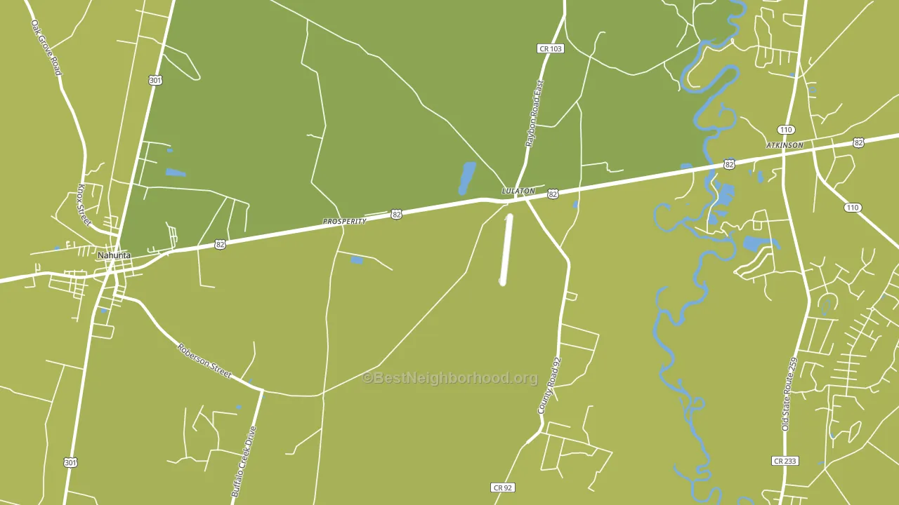 Lulaton, GA block-group voter-turnout map