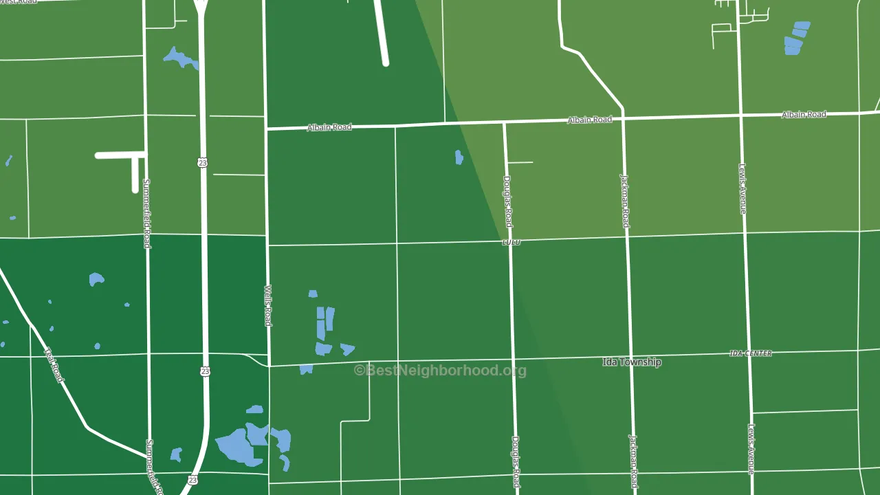 Lulu, MI block-group voter-turnout map
