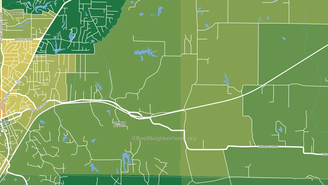 Lumaghi Heights, IL block-group voter-turnout map